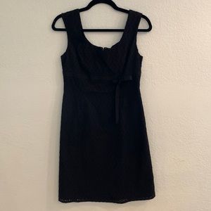Ann Taylor Petites Black Eyelet Dress Size 4P
